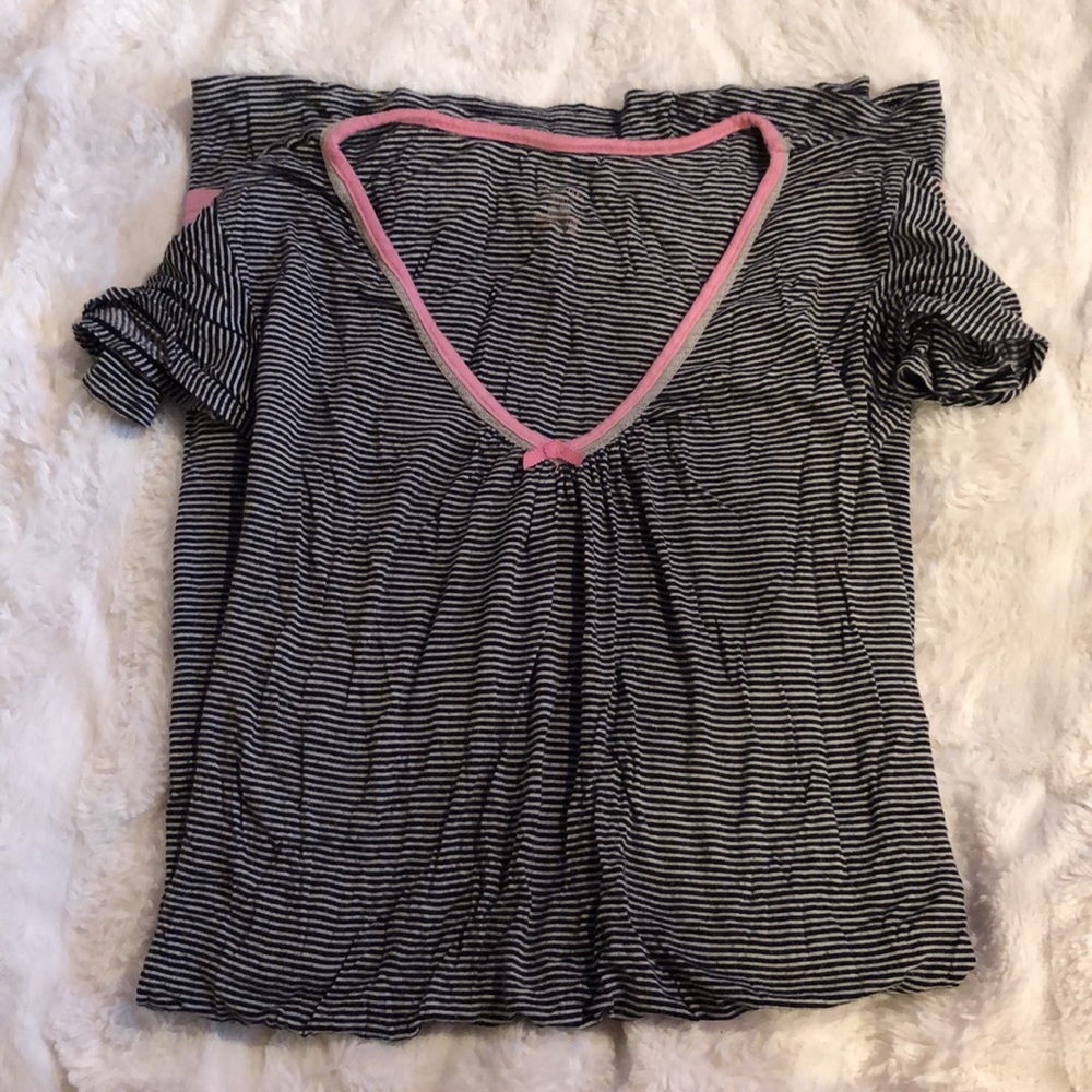 Black and White Striped Pajama Dress
